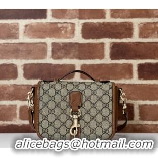 Famous Brand Gucci GG Canvas Emblem Mini Shoulder bag 815211 Beige/Brown 2024