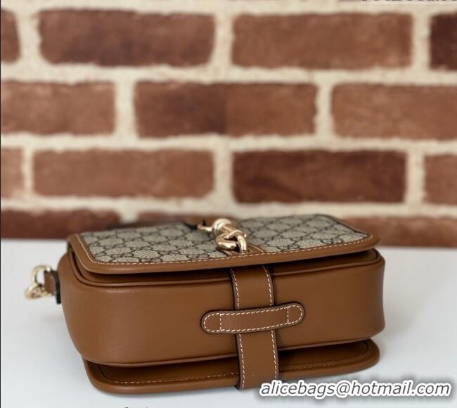 Famous Brand Gucci GG Canvas Emblem Mini Shoulder bag 815211 Beige/Brown 2024
