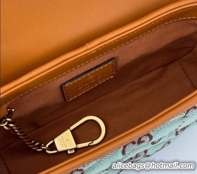 Big Discount Gucci GG Canvas Super Mini Shoulder bag Pale 783141 Blue/Brown 2024