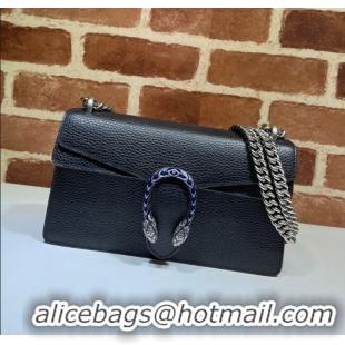 Shop Grade Gucci Dionysus Grained Leather Small Shoulder Bag ‎499623 Black/Blue/Silver 2024