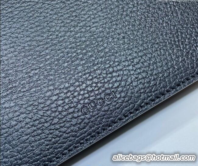 Shop Grade Gucci Dionysus Grained Leather Small Shoulder Bag ‎499623 Black/Blue/Silver 2024