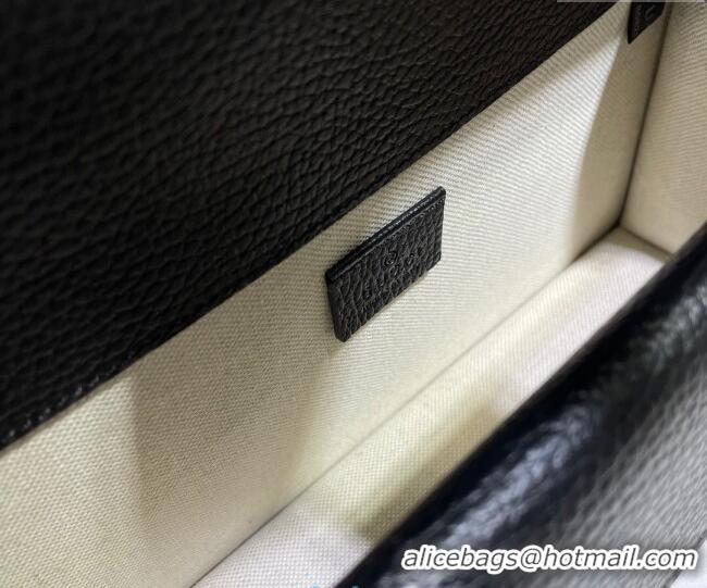 Shop Grade Gucci Dionysus Grained Leather Small Shoulder Bag ‎499623 Black/Blue/Silver 2024