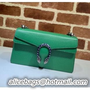 New Cheap Gucci Dionysus Grained Leather Small Shoulder Bag ‎499623 Green/Blue/Silver 2024