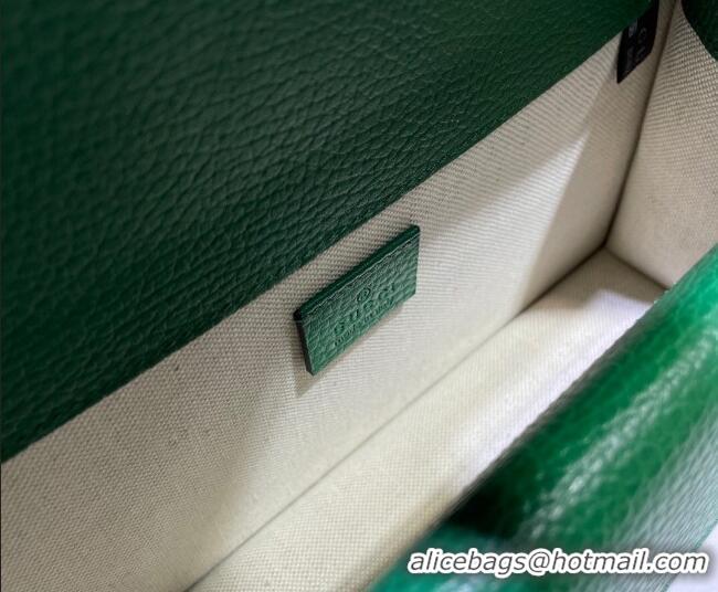 New Cheap Gucci Dionysus Grained Leather Small Shoulder Bag ‎499623 Green/Blue/Silver 2024