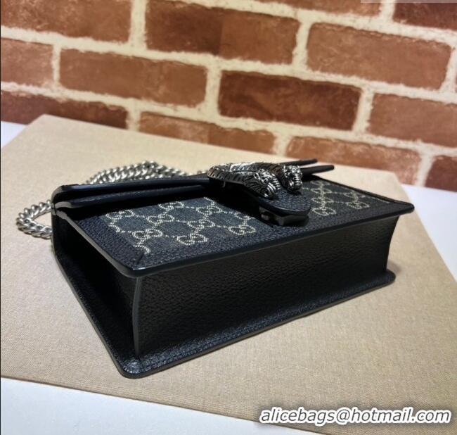 Big Discount Gucci Dionysus Small Shoulder Bag in Black GG Denim Jacquard 499623 2024