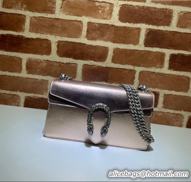 Buy Specials Gucci Dionysus Metallic Leather Small Bag with Strass 499623 Rose Gold 2024