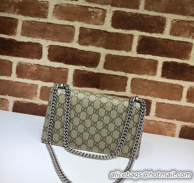 Good Taste Gucci Dionysus GG Canvas and Suede Small Bag with Strass 499623 Beige/Red 2024