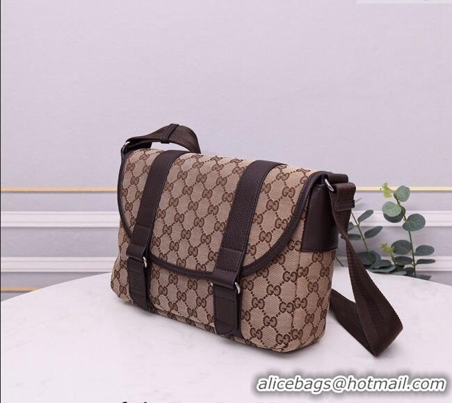 Most Popular Gucci GG Canvas Messenger Shoulder Bag 374429 Beige/Coffee Brown 2024