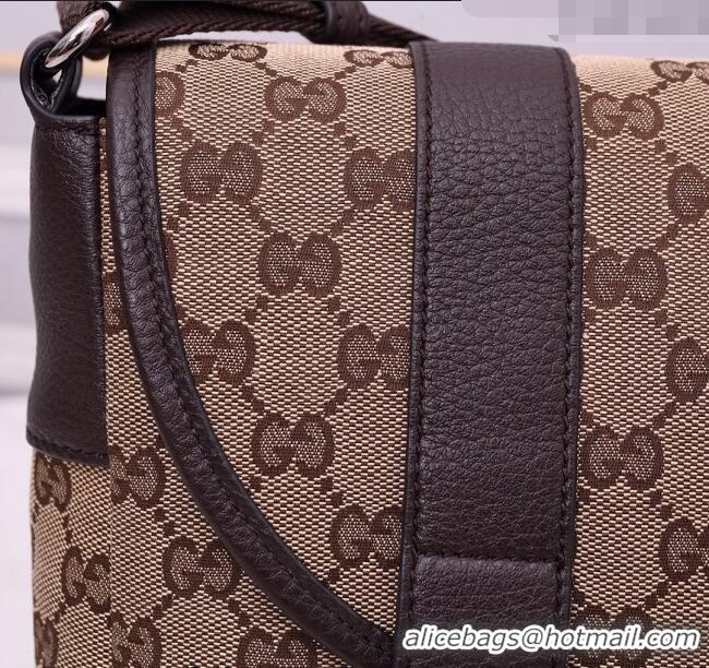 Most Popular Gucci GG Canvas Messenger Shoulder Bag 374429 Beige/Coffee Brown 2024