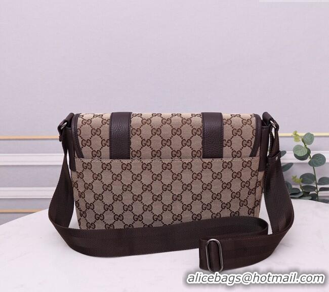 Most Popular Gucci GG Canvas Messenger Shoulder Bag 374429 Beige/Coffee Brown 2024
