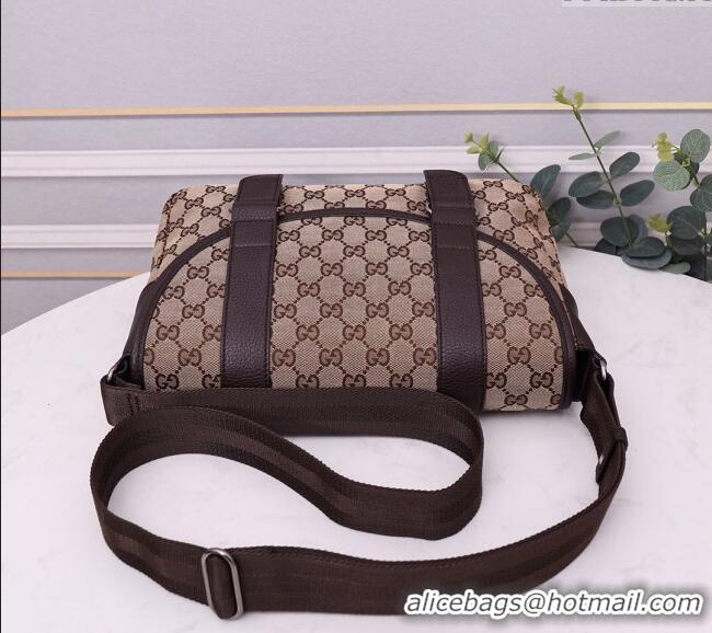 Most Popular Gucci GG Canvas Messenger Shoulder Bag 374429 Beige/Coffee Brown 2024