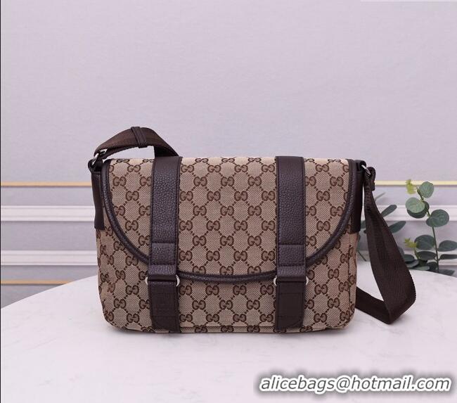 Most Popular Gucci GG Canvas Messenger Shoulder Bag 374429 Beige/Coffee Brown 2024