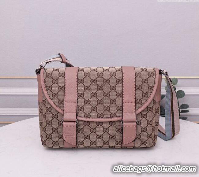 New Fashion Gucci GG Canvas Messenger Shoulder Bag 374429 Beige/Nude Pink 2024