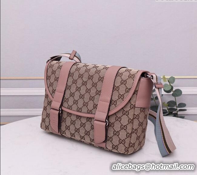 New Fashion Gucci GG Canvas Messenger Shoulder Bag 374429 Beige/Nude Pink 2024