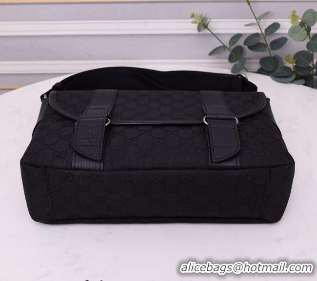 Inexpensive Gucci GG Canvas Messenger Shoulder Bag 374429 Black 2024