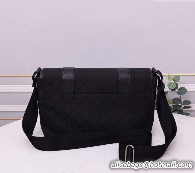 Inexpensive Gucci GG Canvas Messenger Shoulder Bag 374429 Black 2024