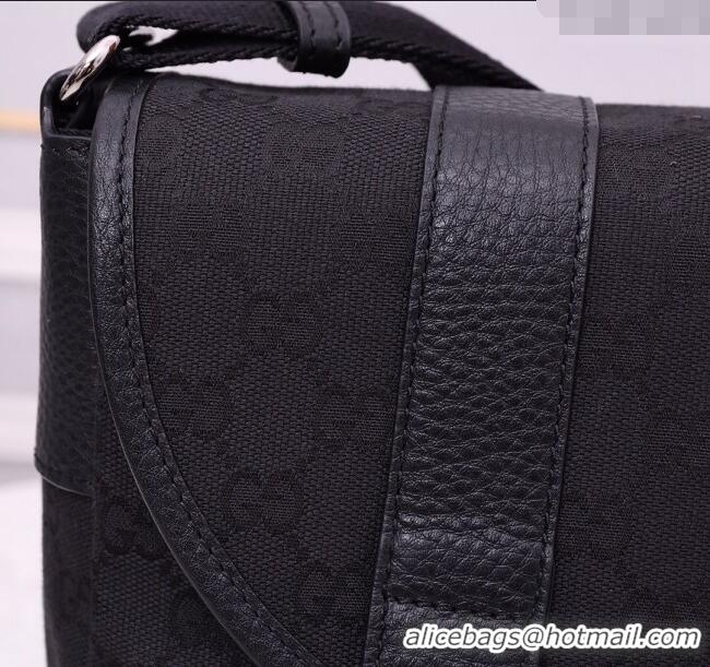 Inexpensive Gucci GG Canvas Messenger Shoulder Bag 374429 Black 2024