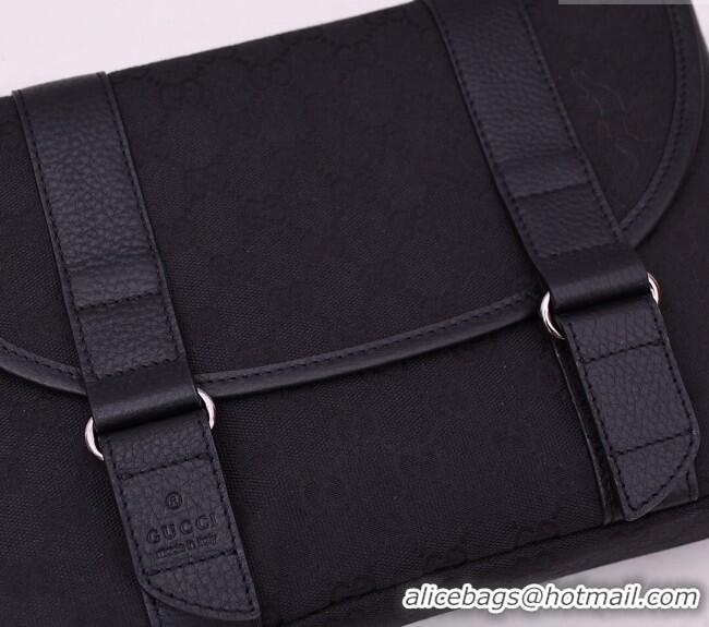 Inexpensive Gucci GG Canvas Messenger Shoulder Bag 374429 Black 2024