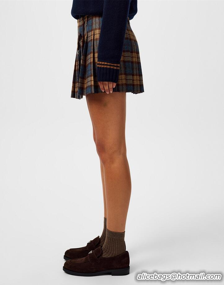​Original Cheap Prada Checked Mini Skirt PA64512