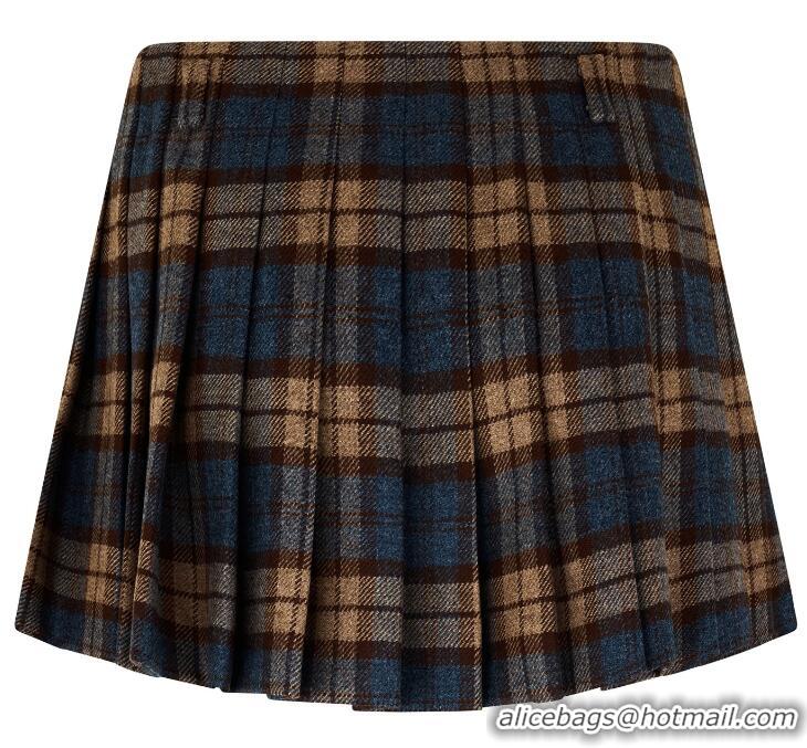 ​Original Cheap Prada Checked Mini Skirt PA64512