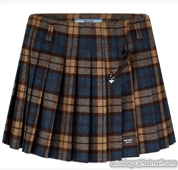 ​Original Cheap Prada Checked Mini Skirt PA64512