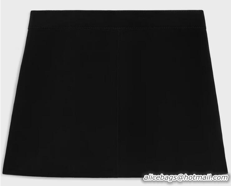 ​Original Cheap Celine Mini Skirt In Suede C8912 Black 2025