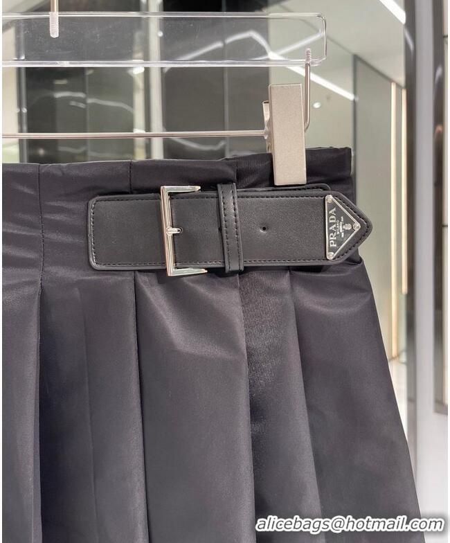 ​Top Grade Prada Pleated Miniskirt PA2167 Black 2025
