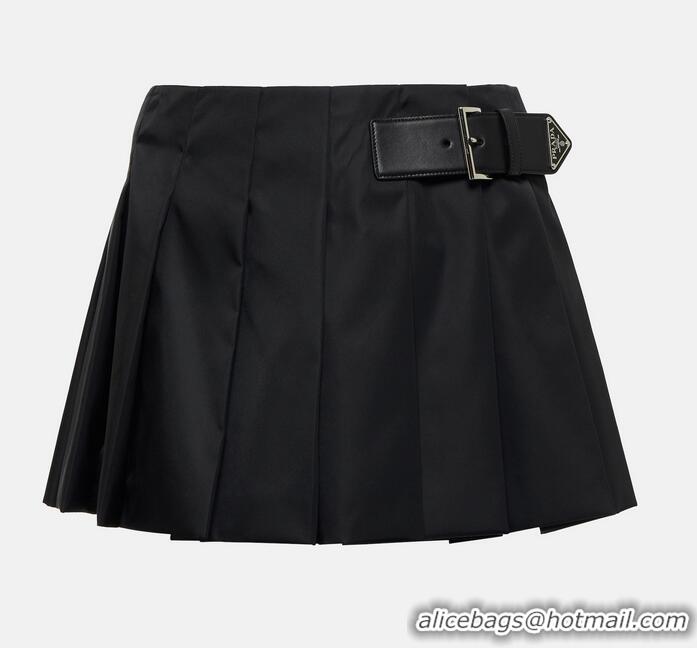 ​Top Grade Prada Pleated Miniskirt PA2167 Black 2025