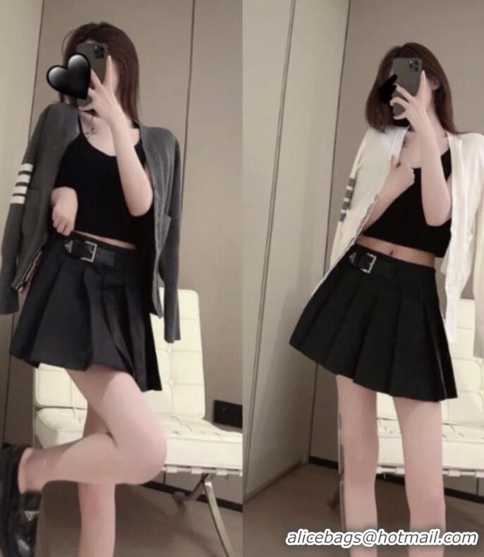 ​Top Grade Prada Pleated Miniskirt PA2167 Black 2025