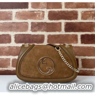 Fashion Promotional Gucci Blondie Suede Small Shoulder Bag 815715 Brown 2024