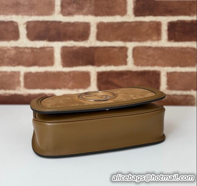 Fashion Promotional Gucci Blondie Suede Small Shoulder Bag 815715 Brown 2024