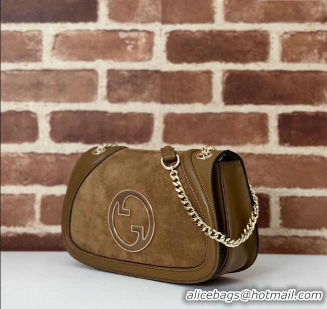 Fashion Promotional Gucci Blondie Suede Small Shoulder Bag 815715 Brown 2024