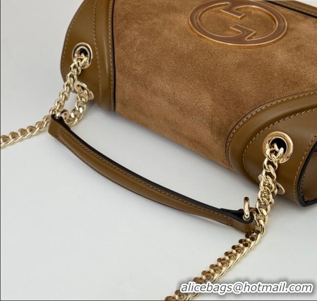 Fashion Promotional Gucci Blondie Suede Small Shoulder Bag 815715 Brown 2024