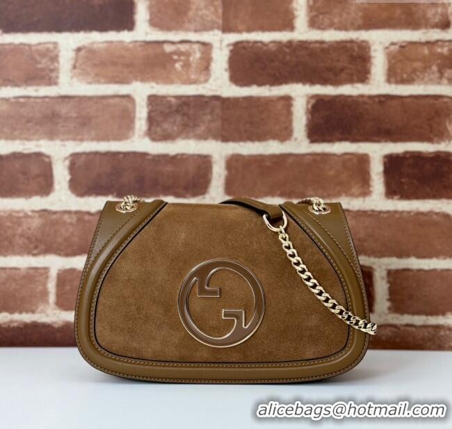 Fashion Promotional Gucci Blondie Suede Small Shoulder Bag 815715 Brown 2024