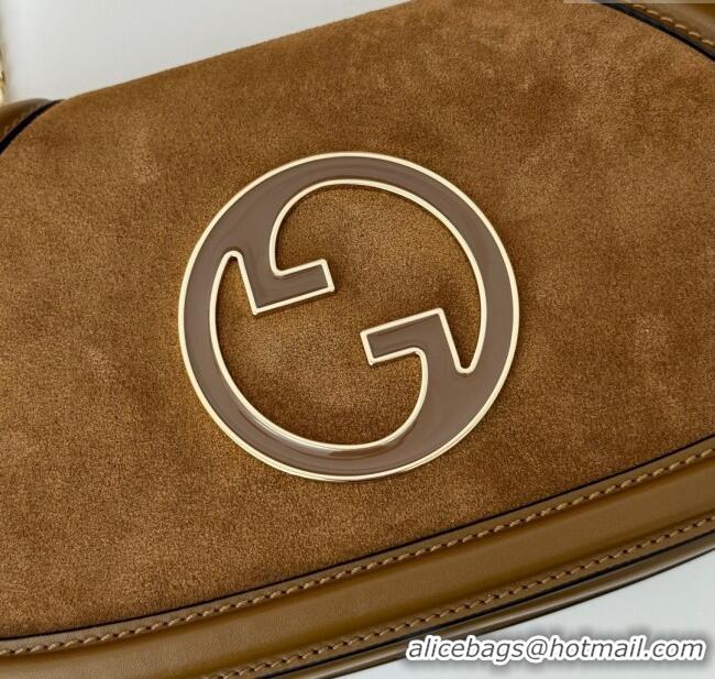 Fashion Promotional Gucci Blondie Suede Small Shoulder Bag 815715 Brown 2024