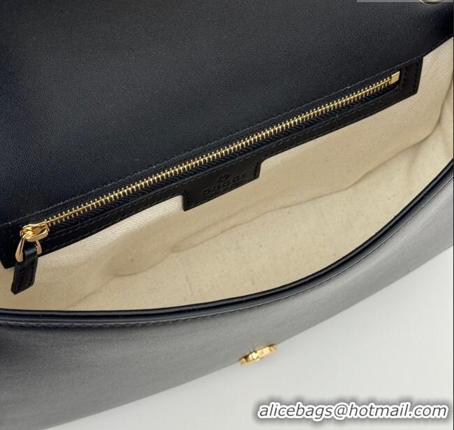 Best Cheap Gucci Blondie Leather Small Shoulder Bag 815715 Black 2024