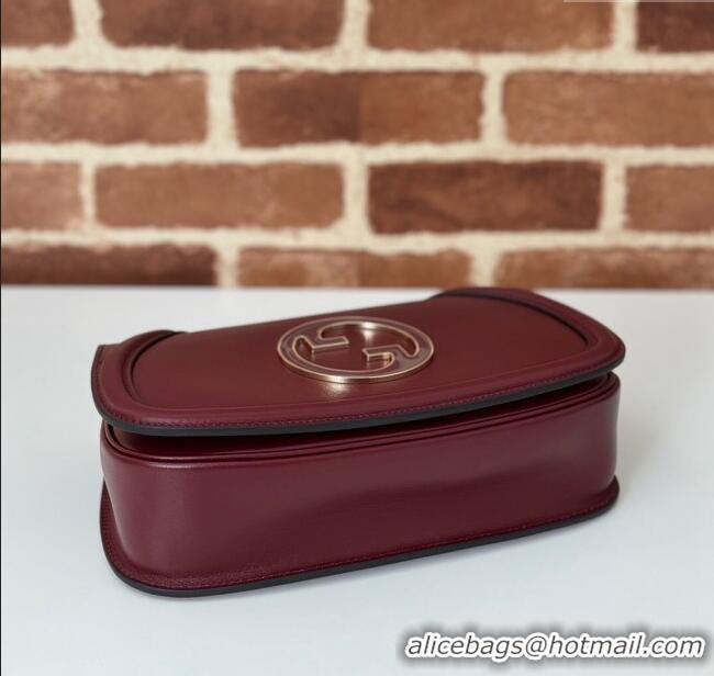 Discount Gucci Blondie Leather Small Shoulder Bag 815715 Dark Burgundy 2024