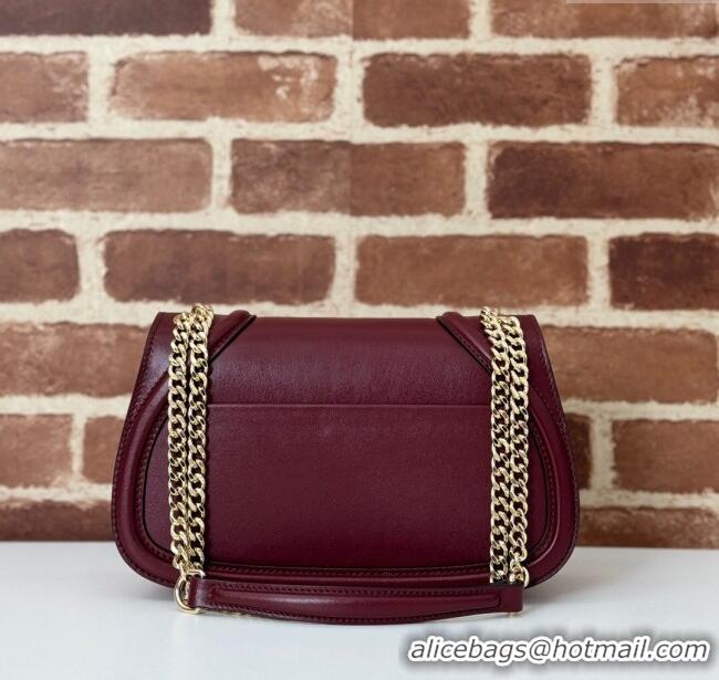 Discount Gucci Blondie Leather Small Shoulder Bag 815715 Dark Burgundy 2024