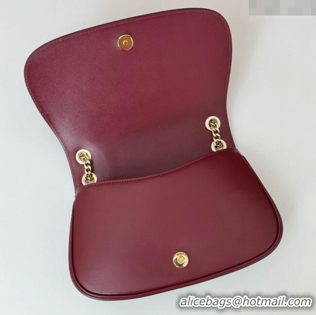 Discount Gucci Blondie Leather Small Shoulder Bag 815715 Dark Burgundy 2024