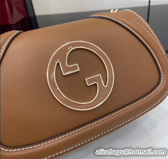 Cheapest Gucci Blondie Leather Mini Shoulder Bag 815711 Brown 2024