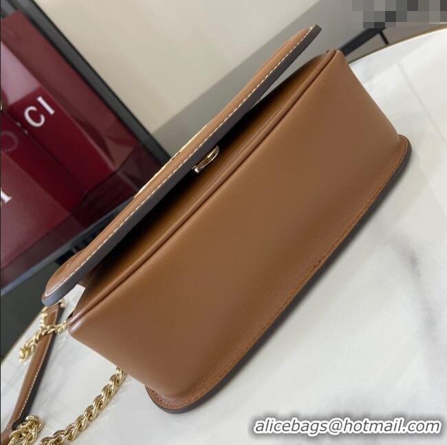 Cheapest Gucci Blondie Leather Mini Shoulder Bag 815711 Brown 2024
