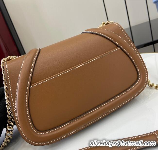 Cheapest Gucci Blondie Leather Mini Shoulder Bag 815711 Brown 2024