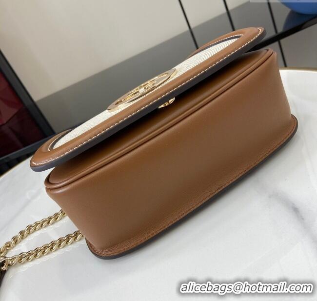 Spot Bulk Gucci Blondie Mini Shoulder Bag in Linen Canvas 815711 Brown 2024