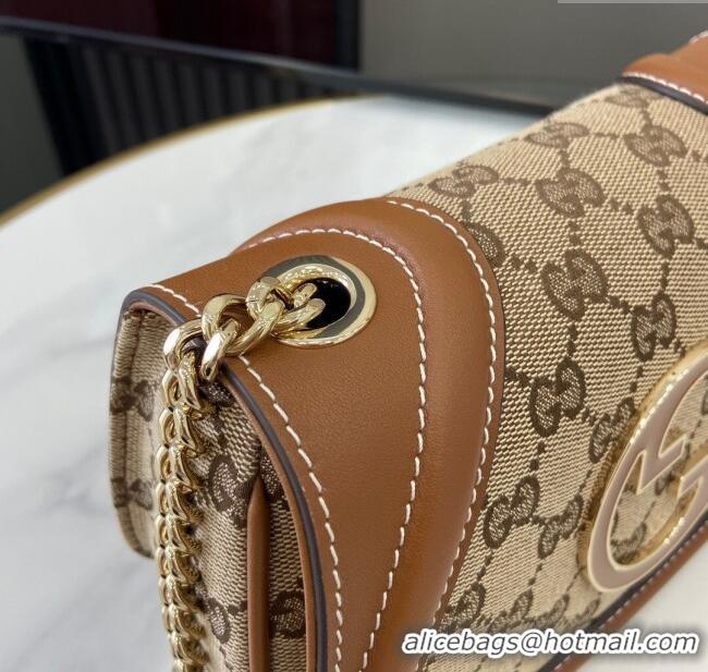 Grade Quality Gucci Blondie GG Canvas Mini Shoulder Bag 815711 Beige/Brown 2024