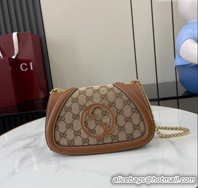 Grade Quality Gucci Blondie GG Canvas Mini Shoulder Bag 815711 Beige/Brown 2024