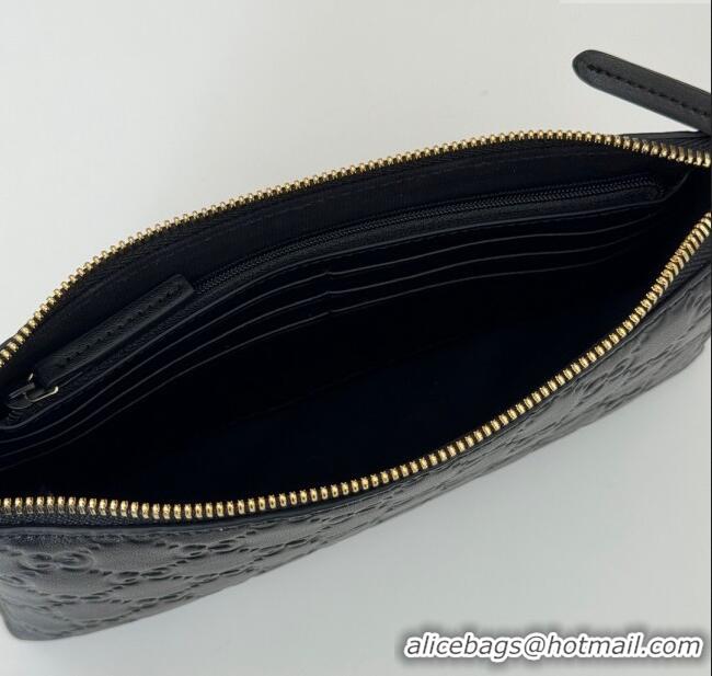 Best Price Gucci GG Leather Chain Shoulder Bag 779791 Black 2024