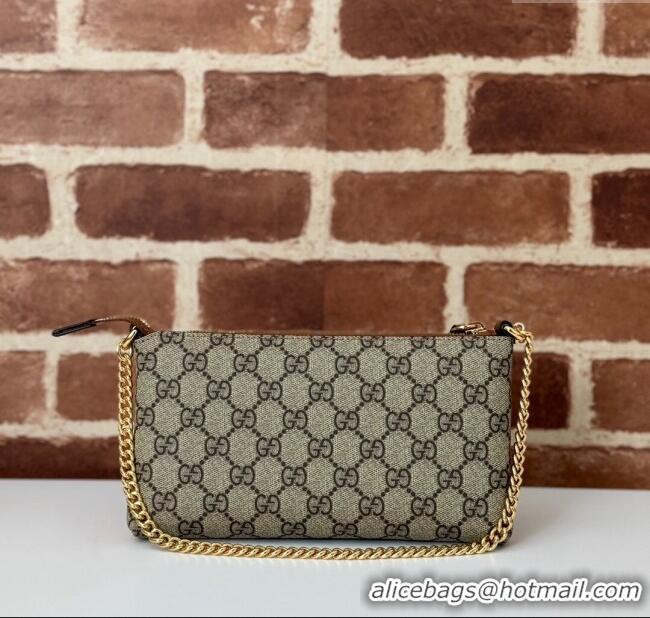 Buy Grade Gucci GG Canvas Chain Shoulder Bag 779791 Beige/Brown 2024