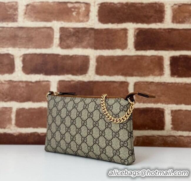 Buy Grade Gucci GG Canvas Chain Shoulder Bag 779791 Beige/Brown 2024