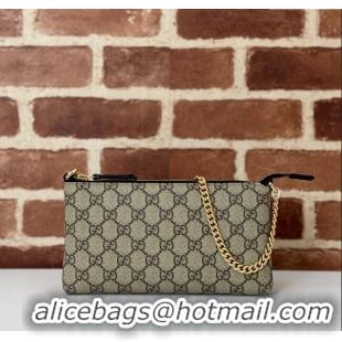 Luxury Classic Gucci GG Canvas Chain Shoulder Bag 779791 Beige/Black 2024