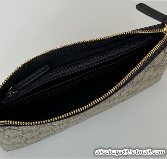Luxury Classic Gucci GG Canvas Chain Shoulder Bag 779791 Beige/Black 2024